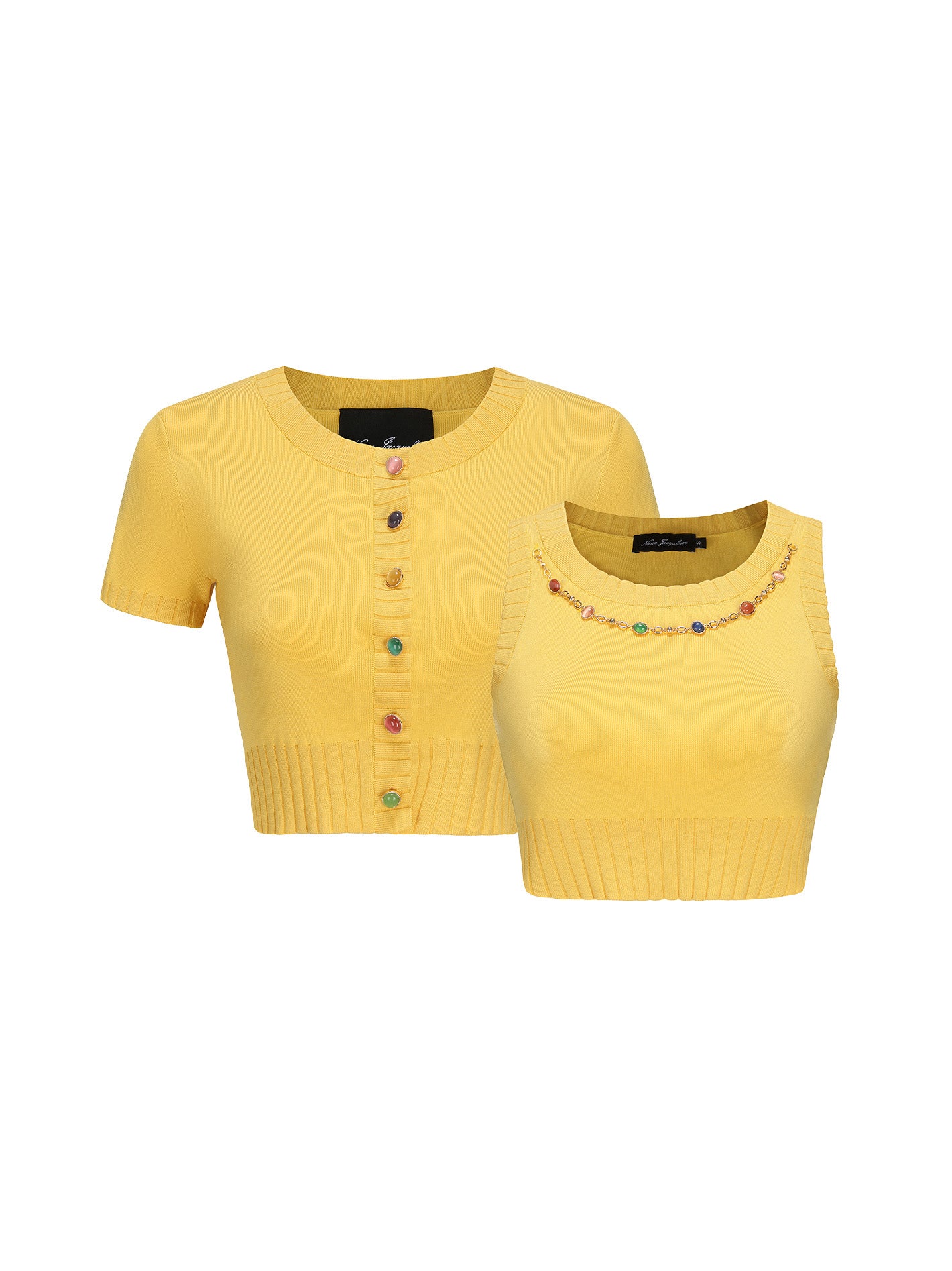 Kennedy Knit Top Set (Yellow)