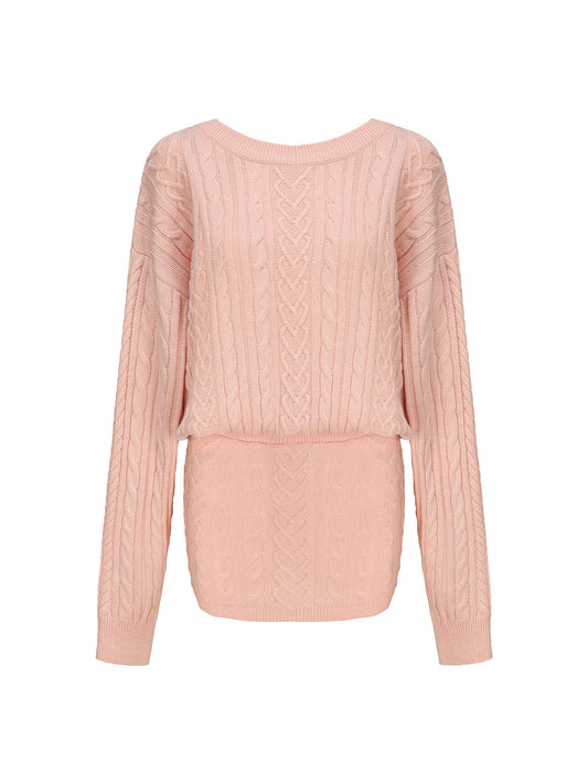 Kendall Knit Dress (Peach)