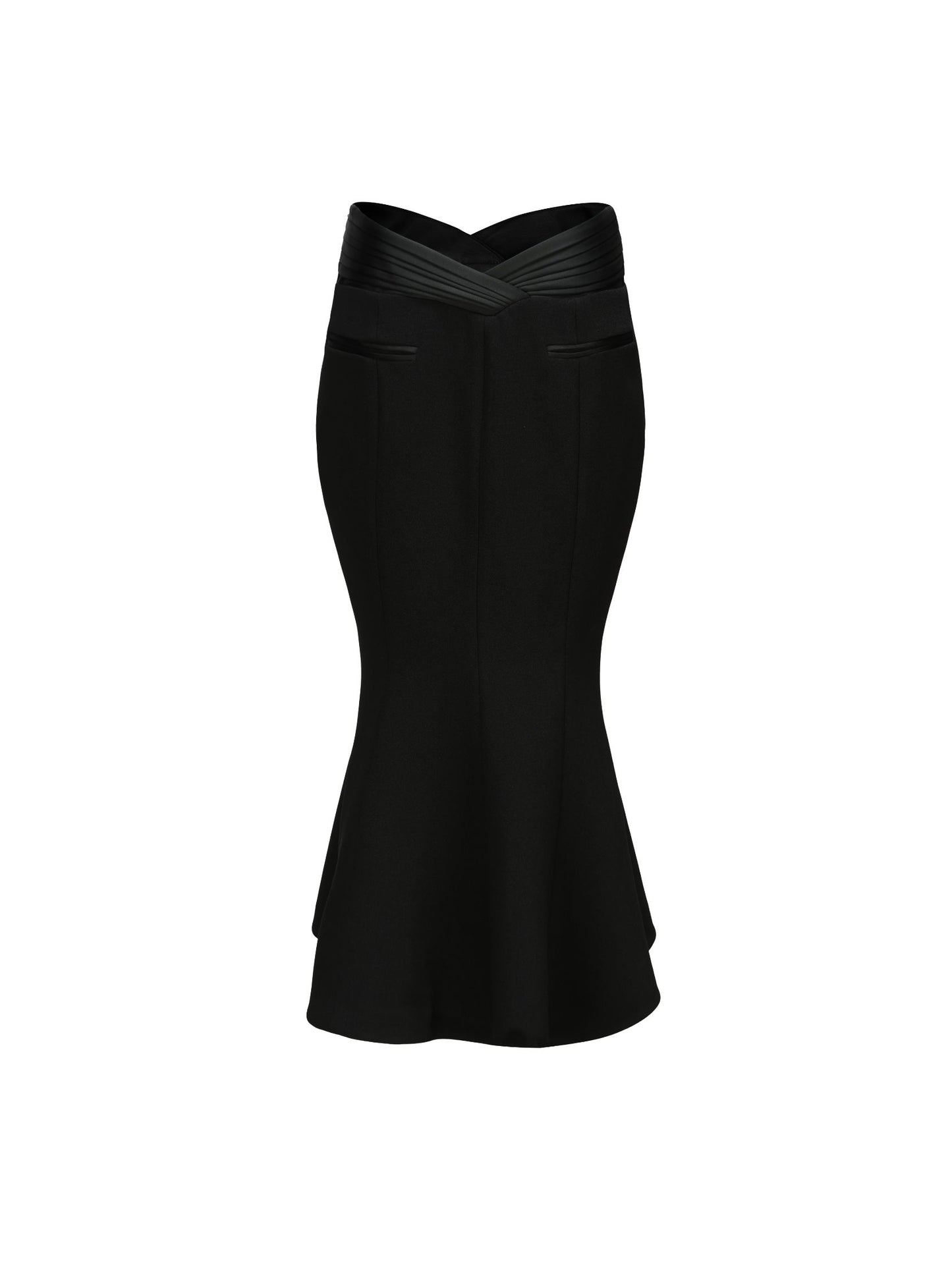 Belle Satin Skirt (Black) (Final Sale)