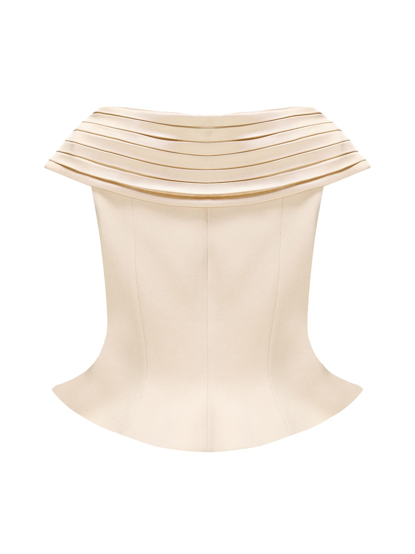 Belle Satin Top (Beige) (Final Sale)