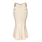 Belle Satin Skirt (Beige (Final Sale)