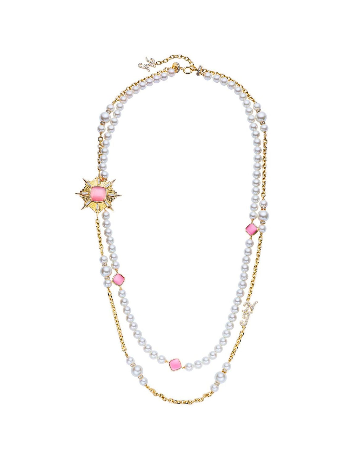 Anika Pearl Necklace (Pink)