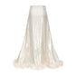 Christina Velvet Skirt  (White)