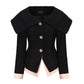 Nadia Lapel Jacket (Black) (Final Sale)