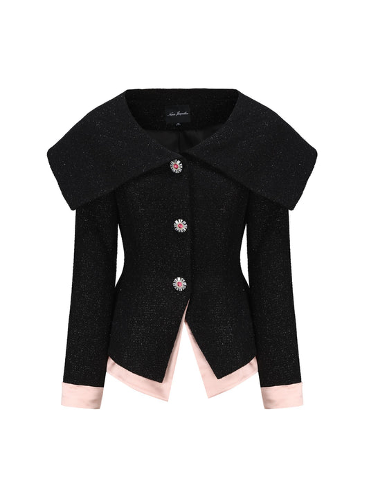 Nadia Lapel Jacket (Black) (Final Sale)