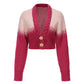 Daphne Diamond Knit Crop Cardigan (Pink) (Final Sale)