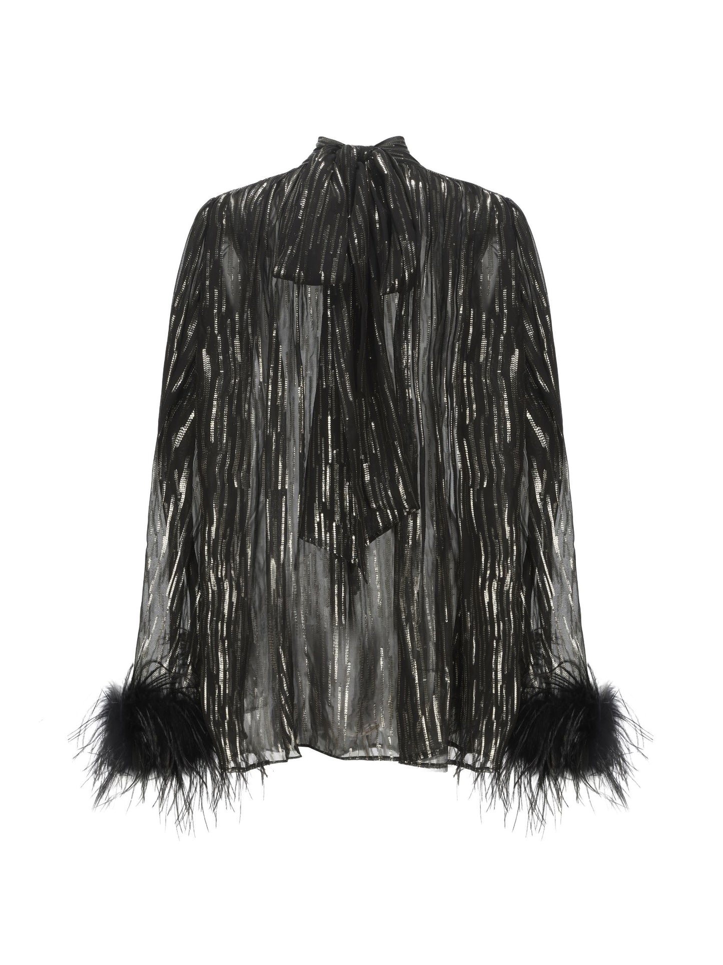 Keira Feather Top (Black)