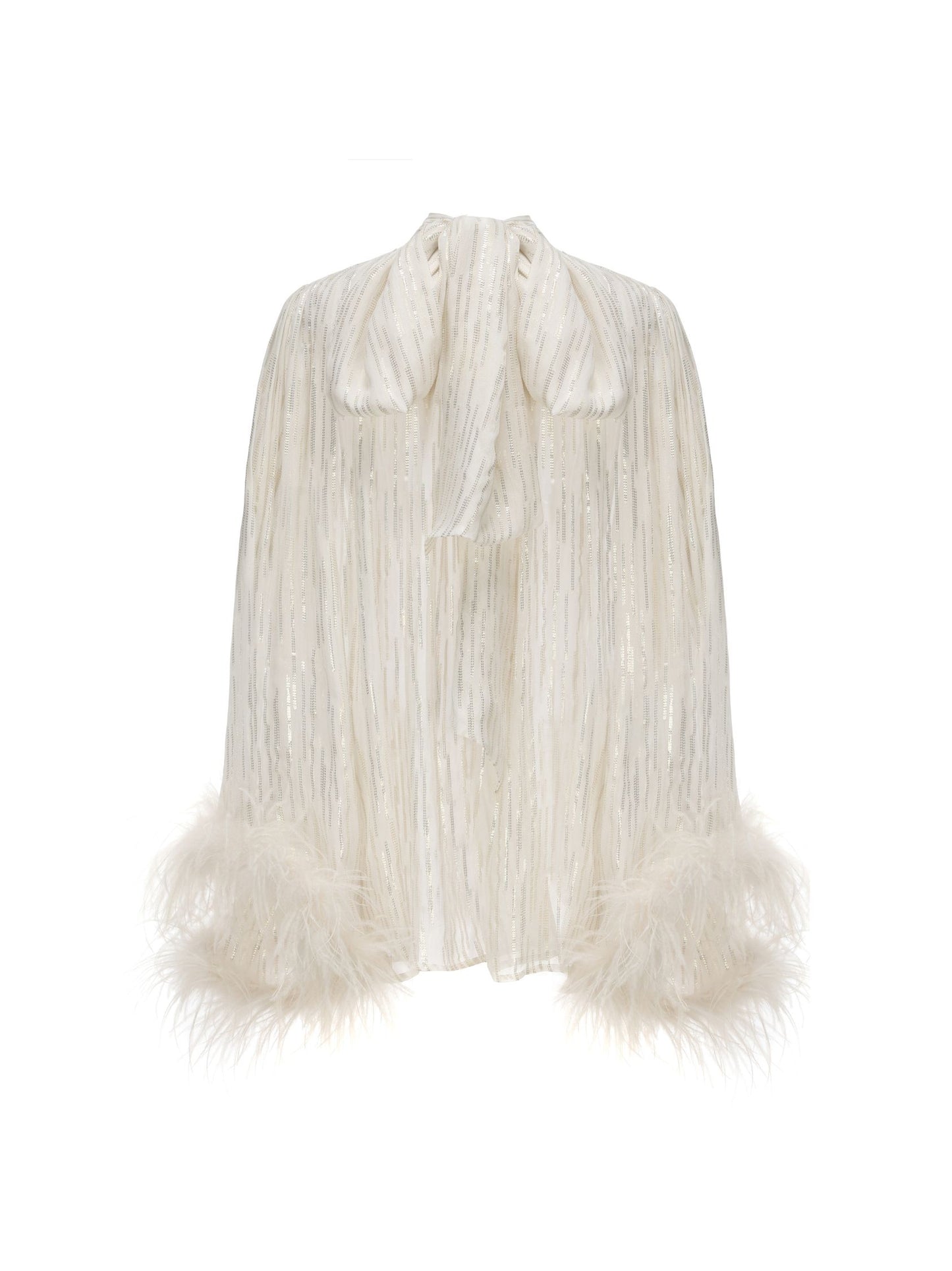 Keira Feather Top (White)