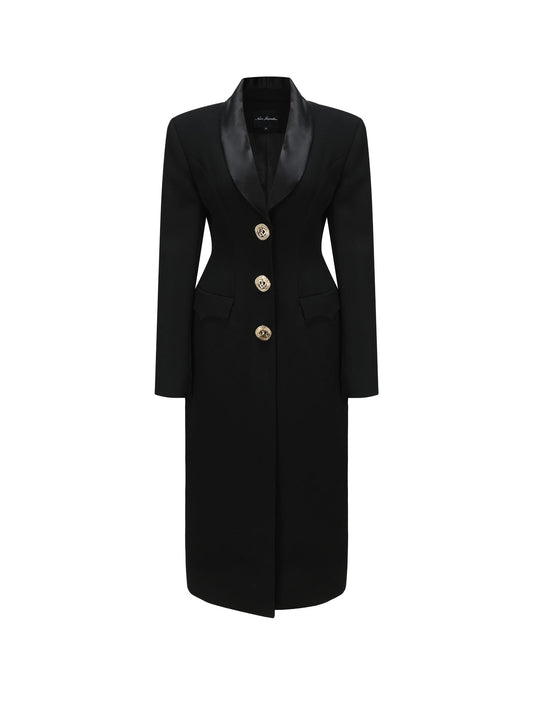 Evie Long Suit Jacket (Black)