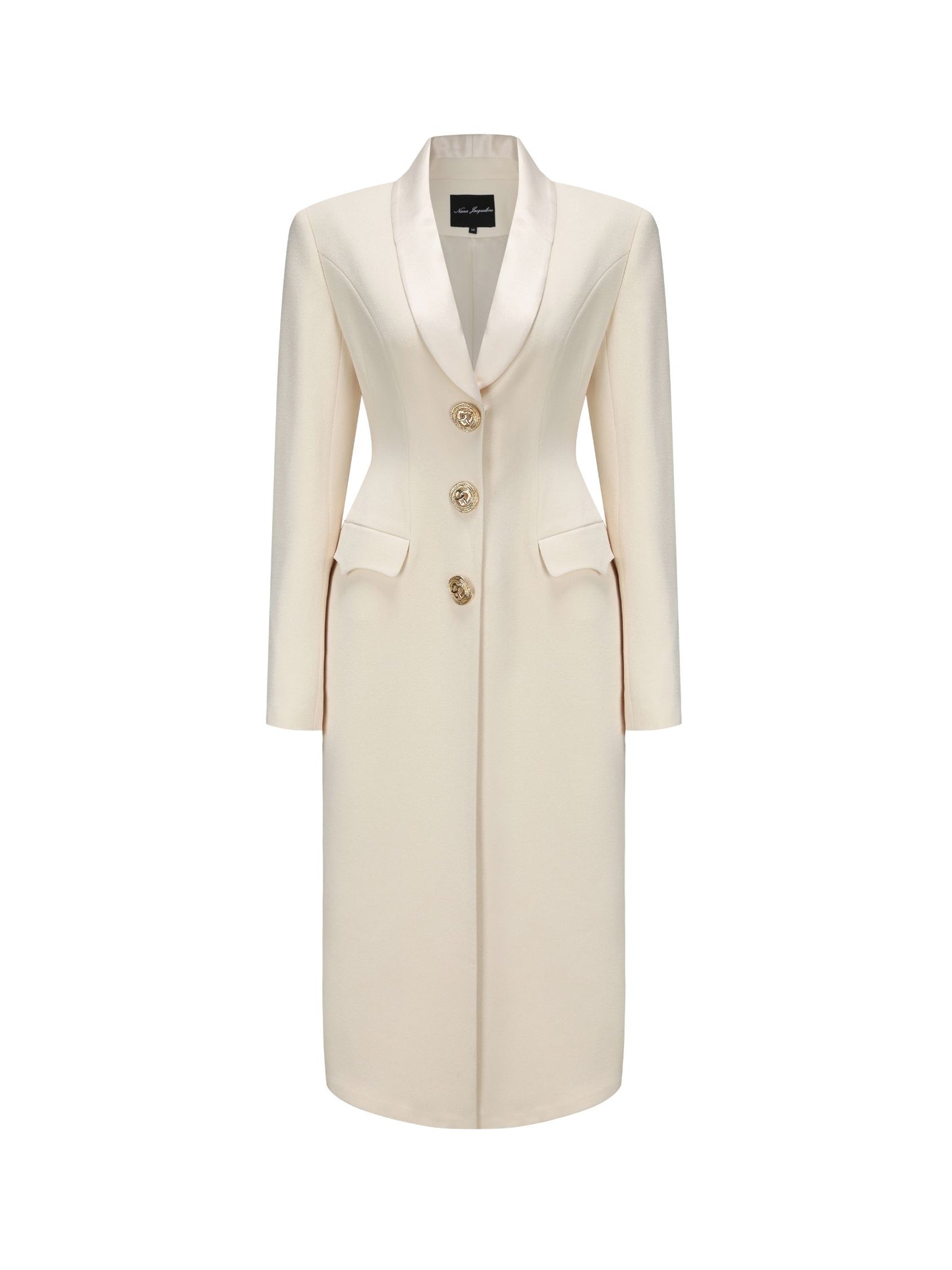 Evie Long Suit Jacket (White)