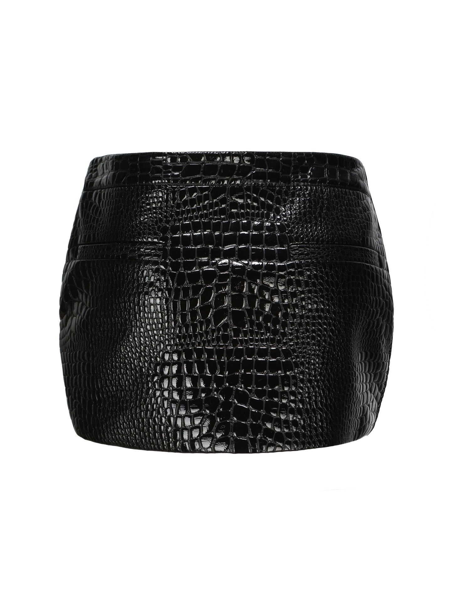 Miranda Leather Mini Skirt (Black)