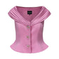 Belle Satin Top (Pink) (Final Sale)