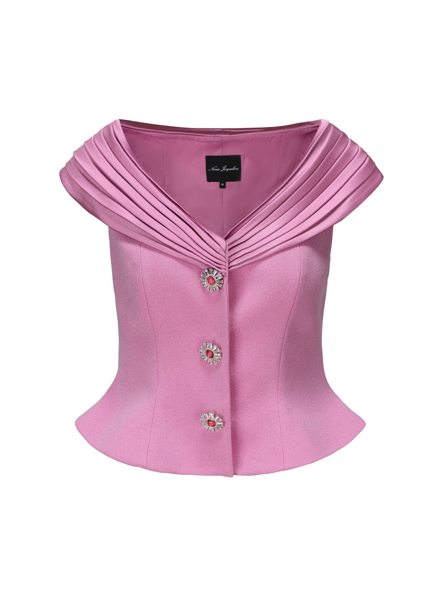 Belle Satin Top (Pink) (Final Sale)