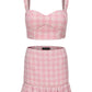 Chelsea Tweed Skirt Set  (Pink) (Final Sale)