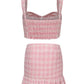 Chelsea Tweed Skirt Set  (Pink) (Final Sale)