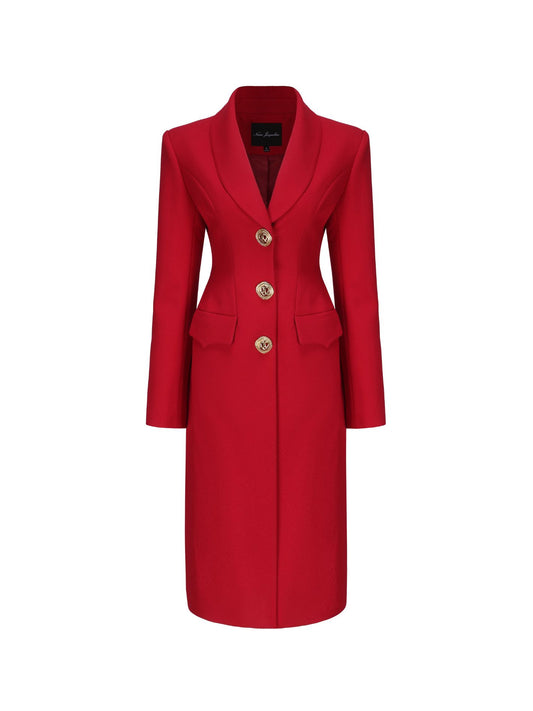 Evie Long Suit Jacket (Red)