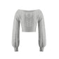 Eva Off Shoulder Cardigan (Grey)