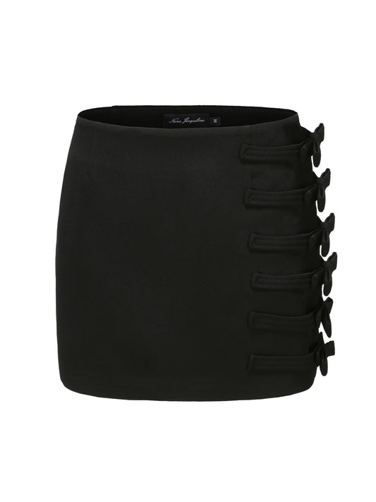 Jaina Bow Skirt (Black) (Final Sale)