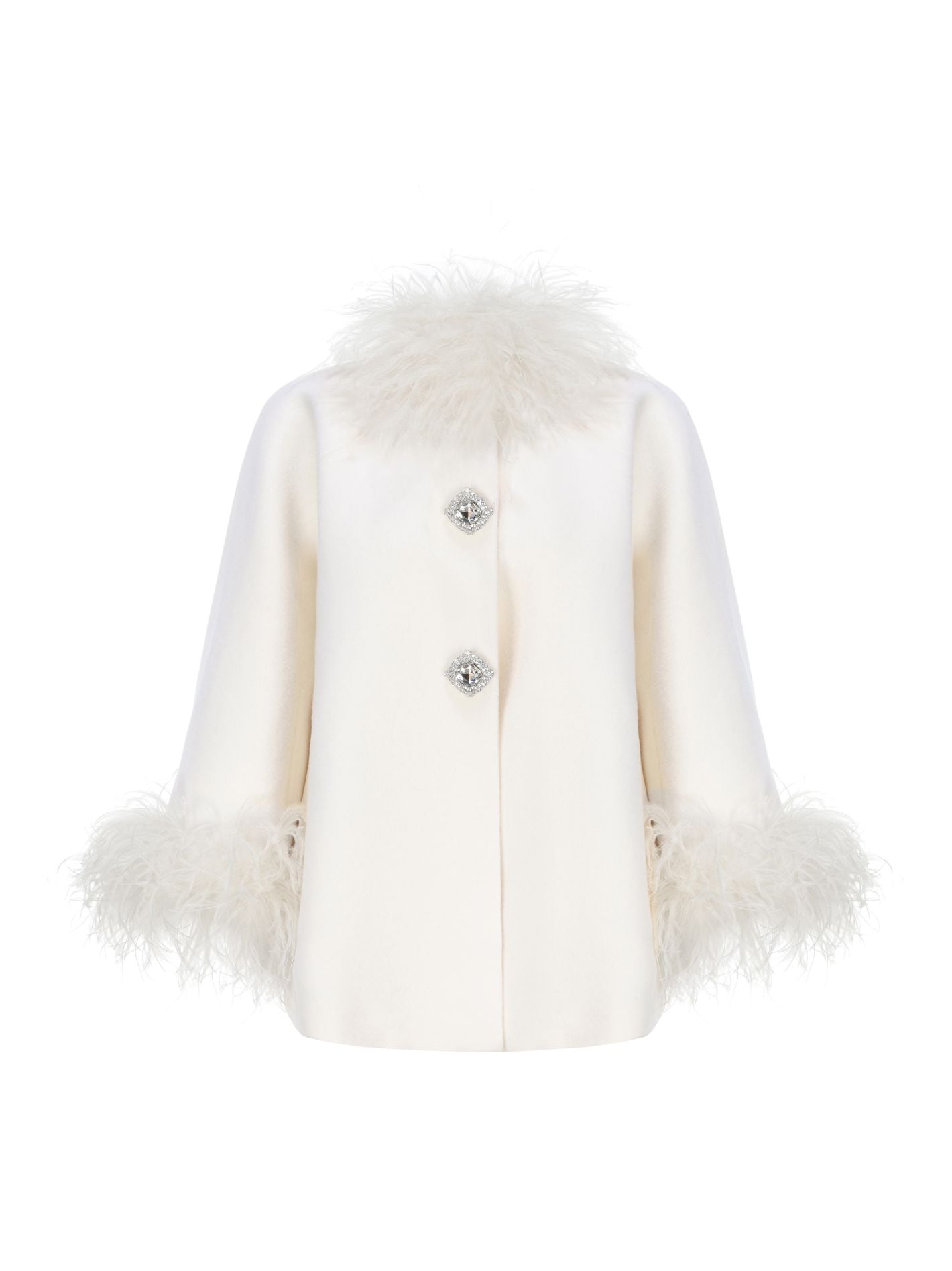 Angelica Feather Coat (White)