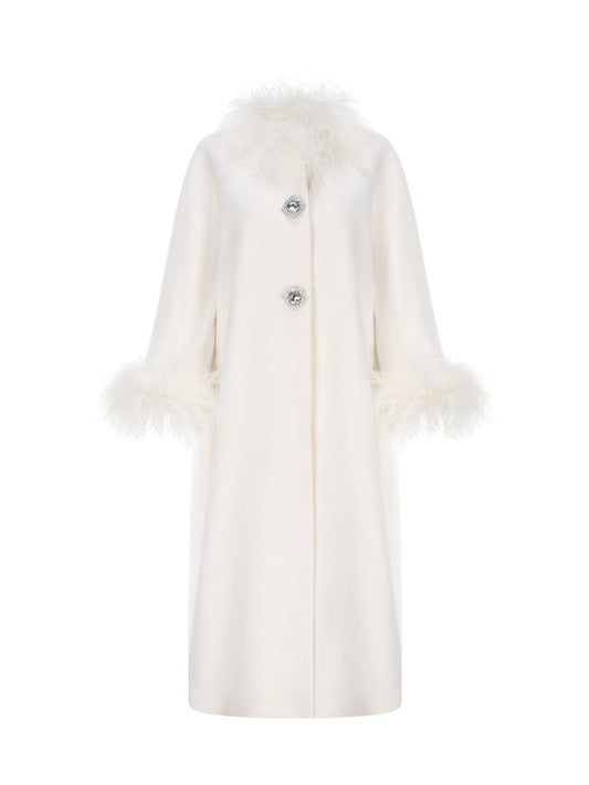 Nina Feather Coat (White)