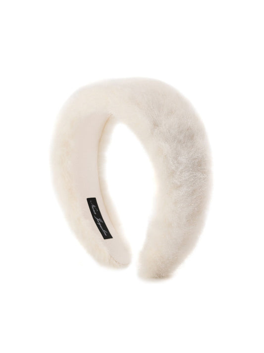 Melanie Fur Headband (White)