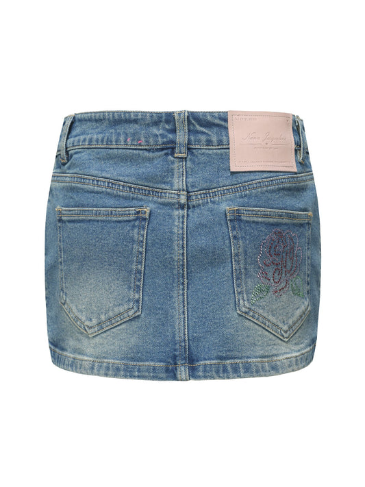 Chloe Rose Denim Mini Skirt