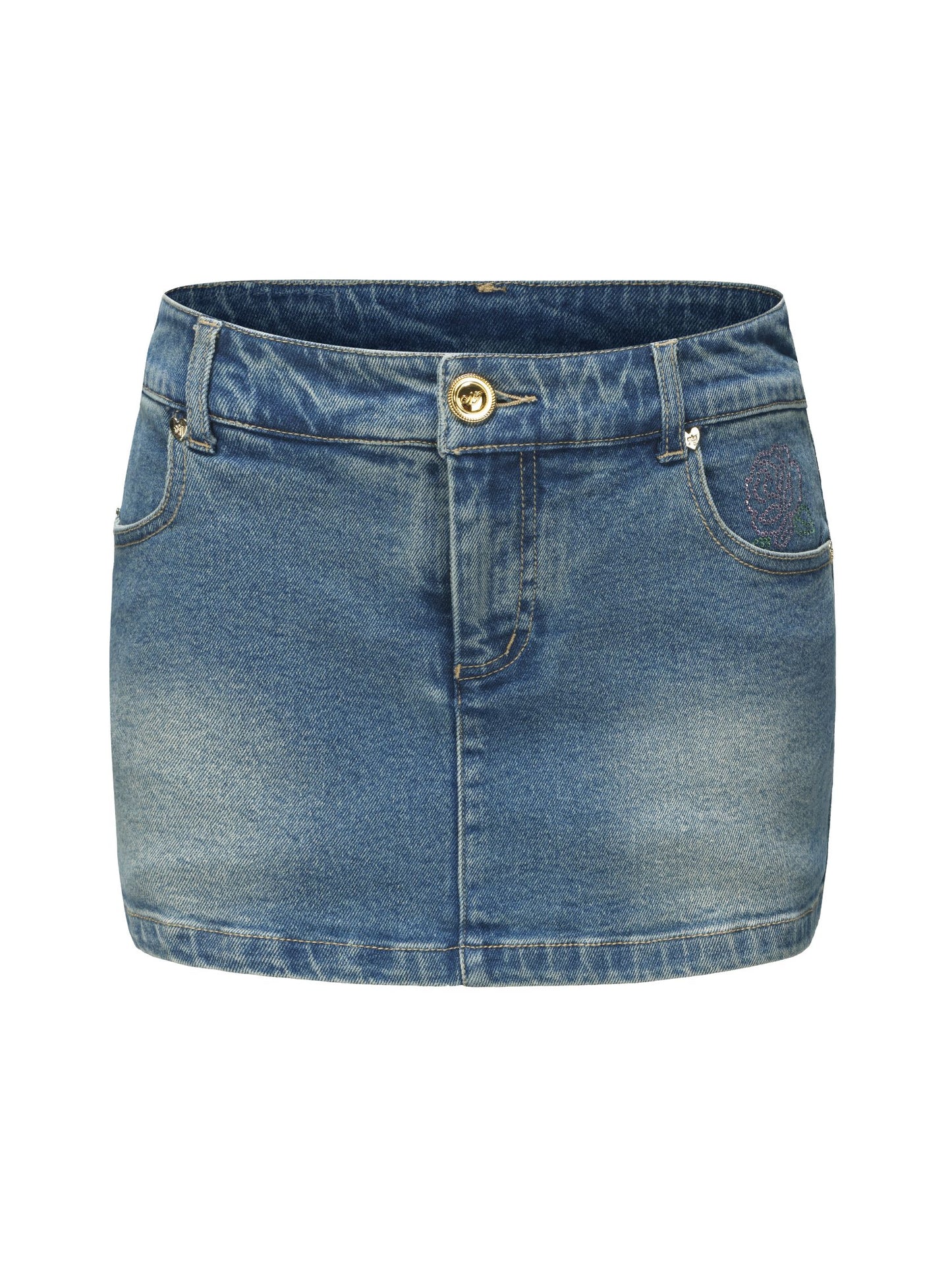 Chloe Rose Denim Mini Skirt