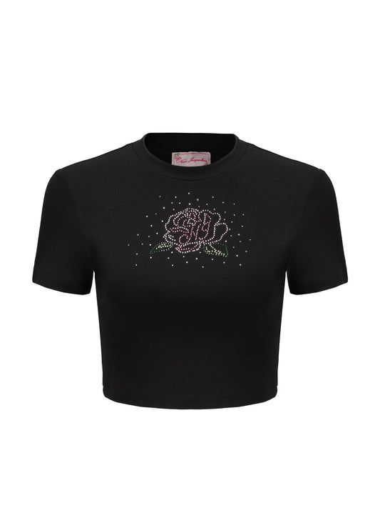 Elle Baby Tee (Black) (Final Sale)