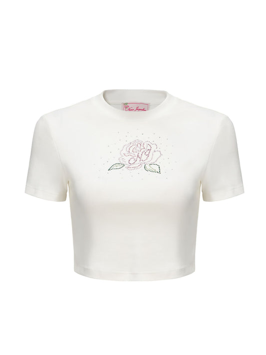 Elle Baby Tee (White) (Final Sale)