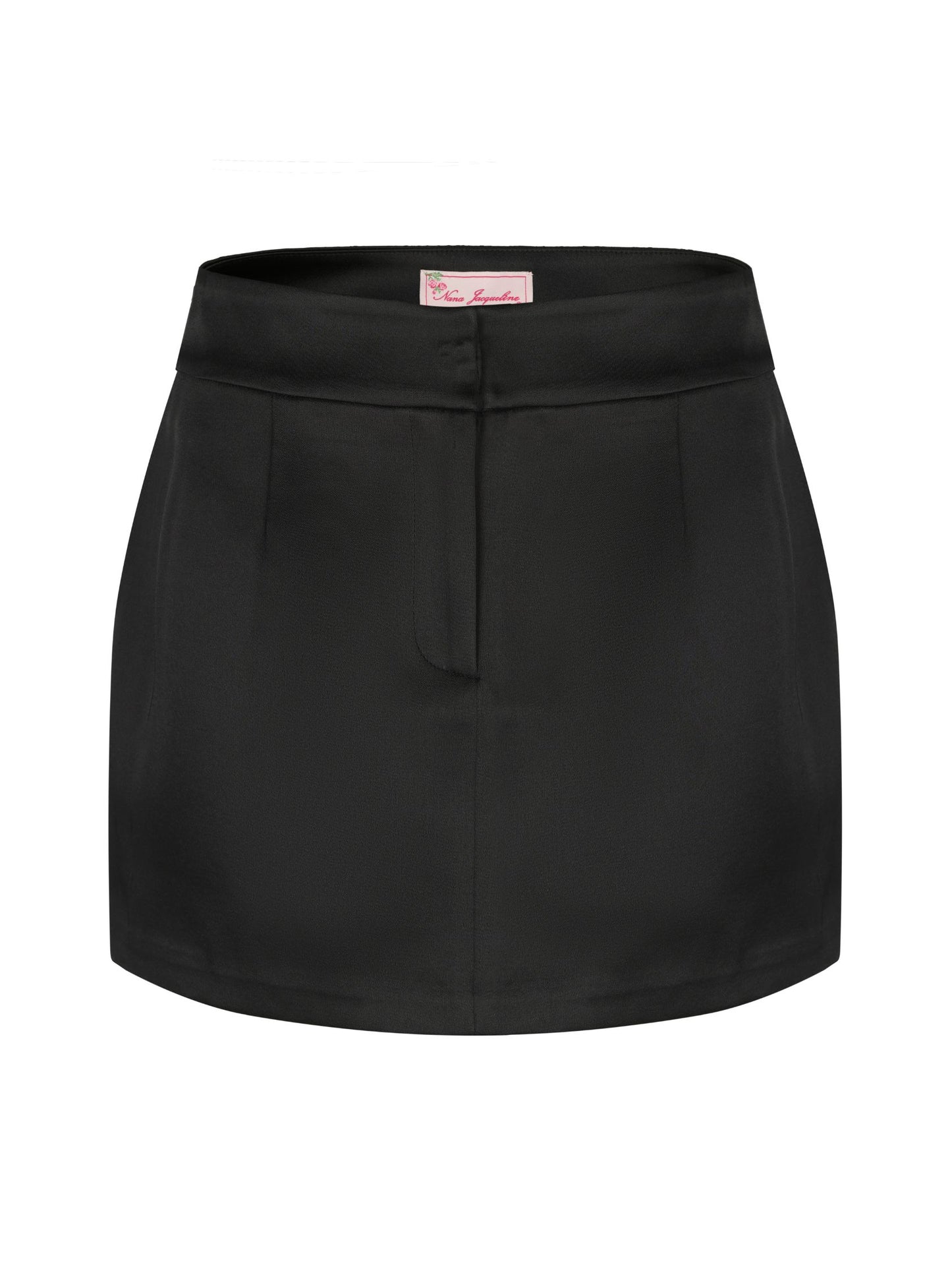 Elle Satin Mini Skirt (Black) (Final Sale)