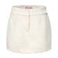 Elle Satin Mini Skirt (White) (Final Sale)