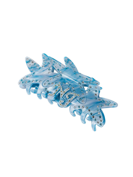 Paulina Crystal Star Claw Clip (Blue)