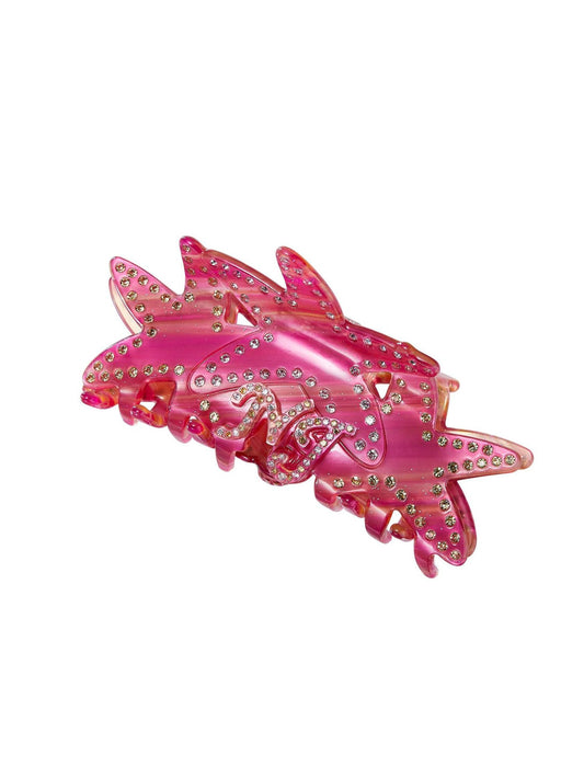 Paulina Crystal Star Claw Clip (Pink)