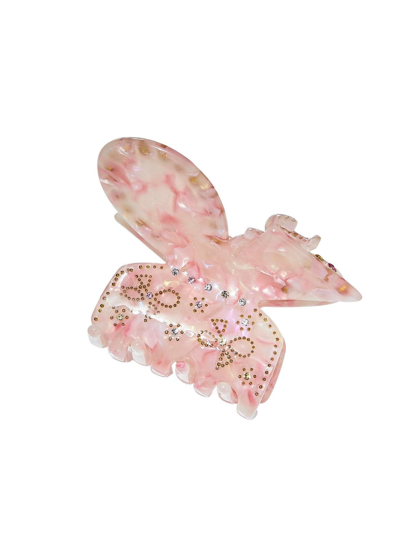 Chloe Crystal Butterfly Claw Clip (Pink)