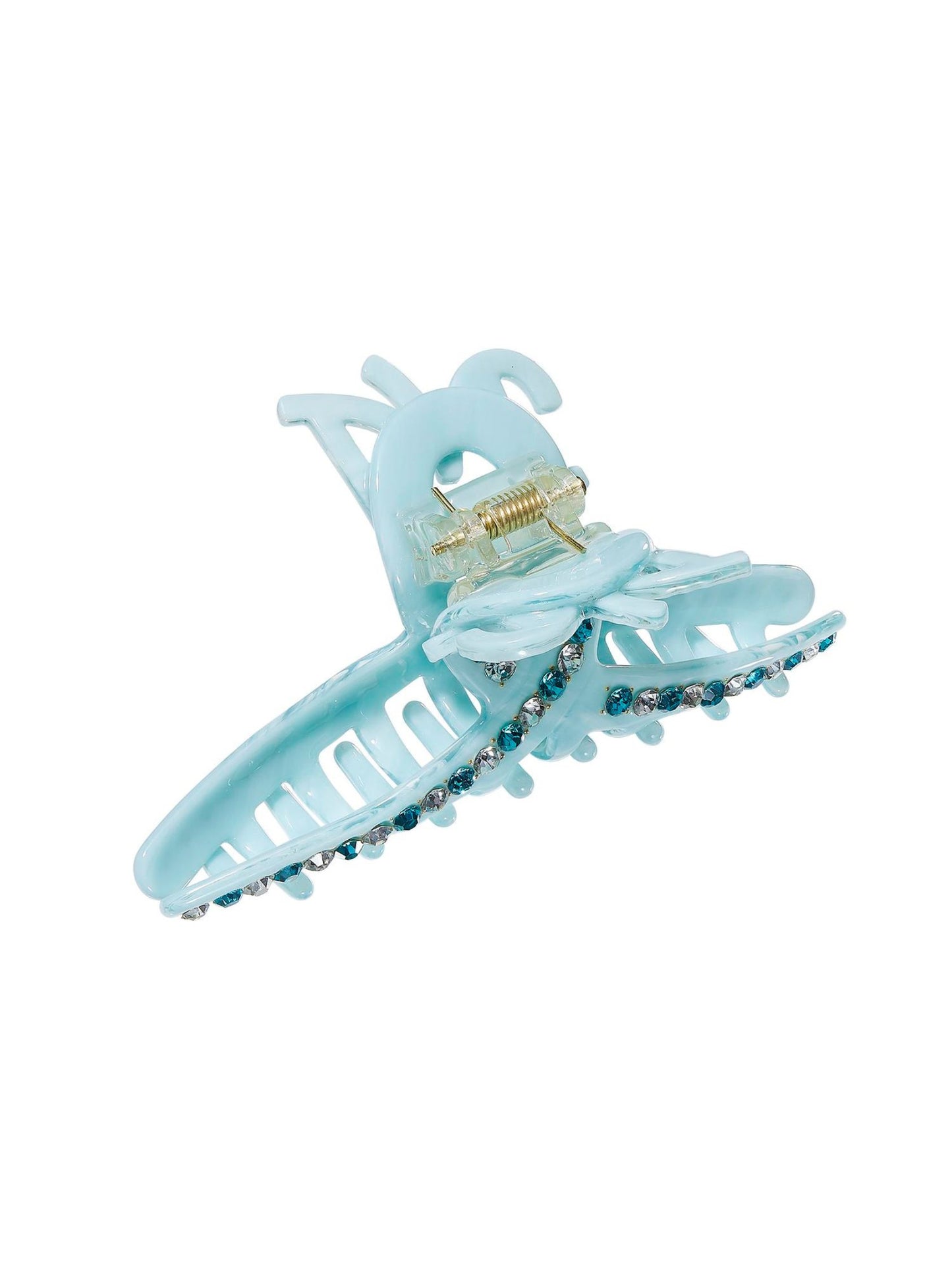 Adriana Crystal Claw Clip (Blue)