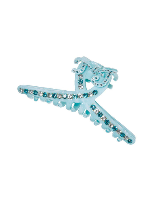 Adriana Crystal Claw Clip (Blue)