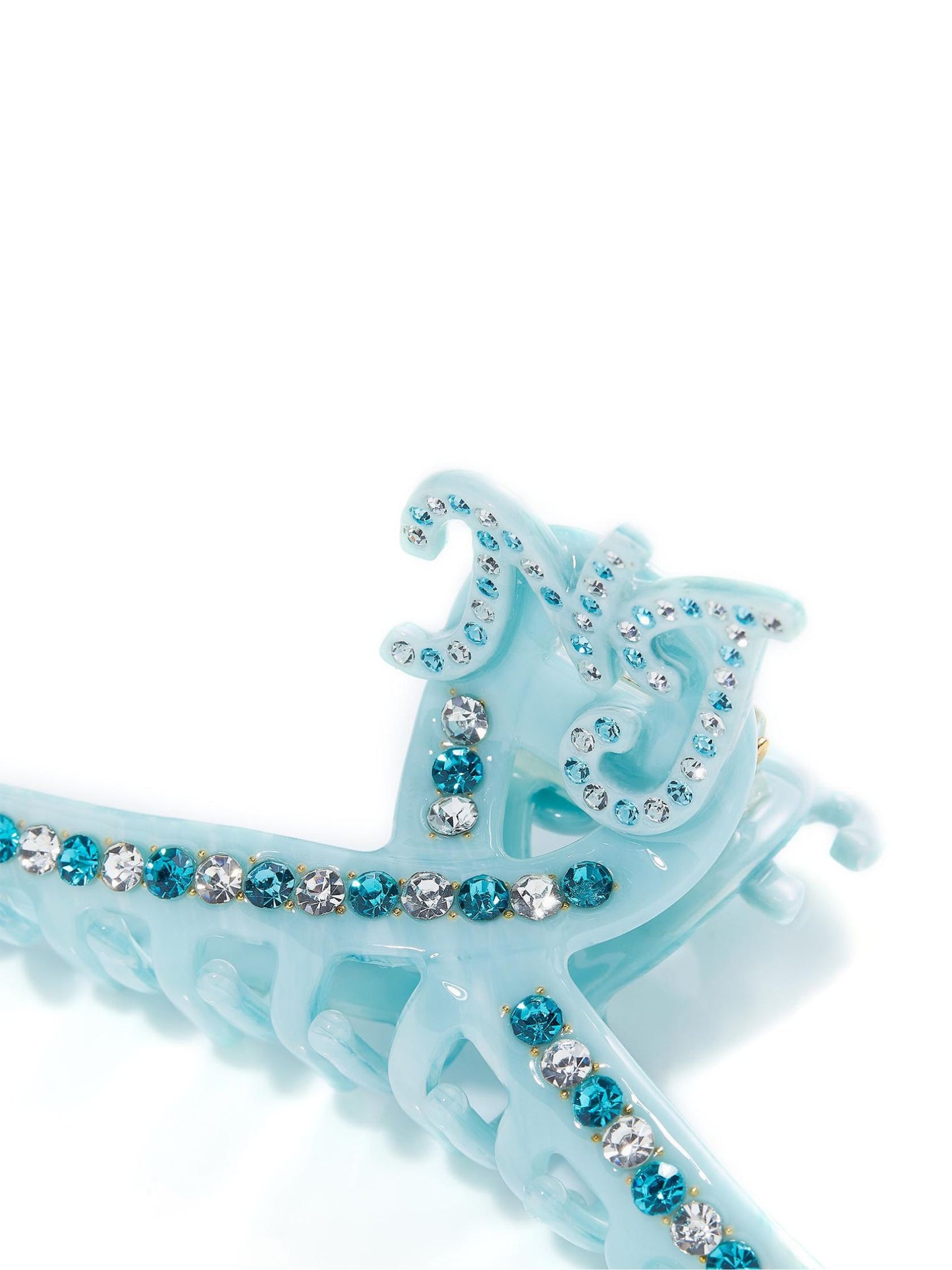 Adriana Crystal Claw Clip (Blue)