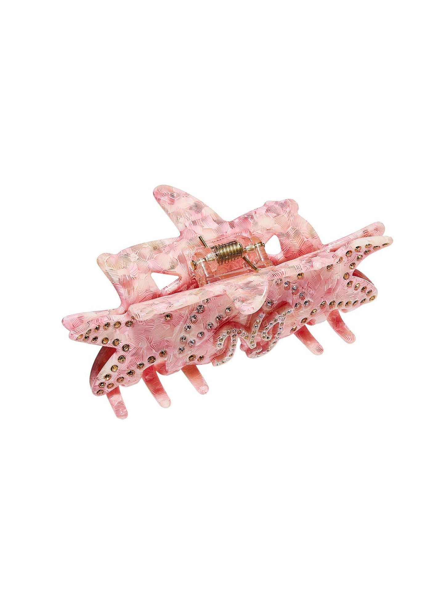 Paulina Crystal Star Claw Clip (Light Pink)