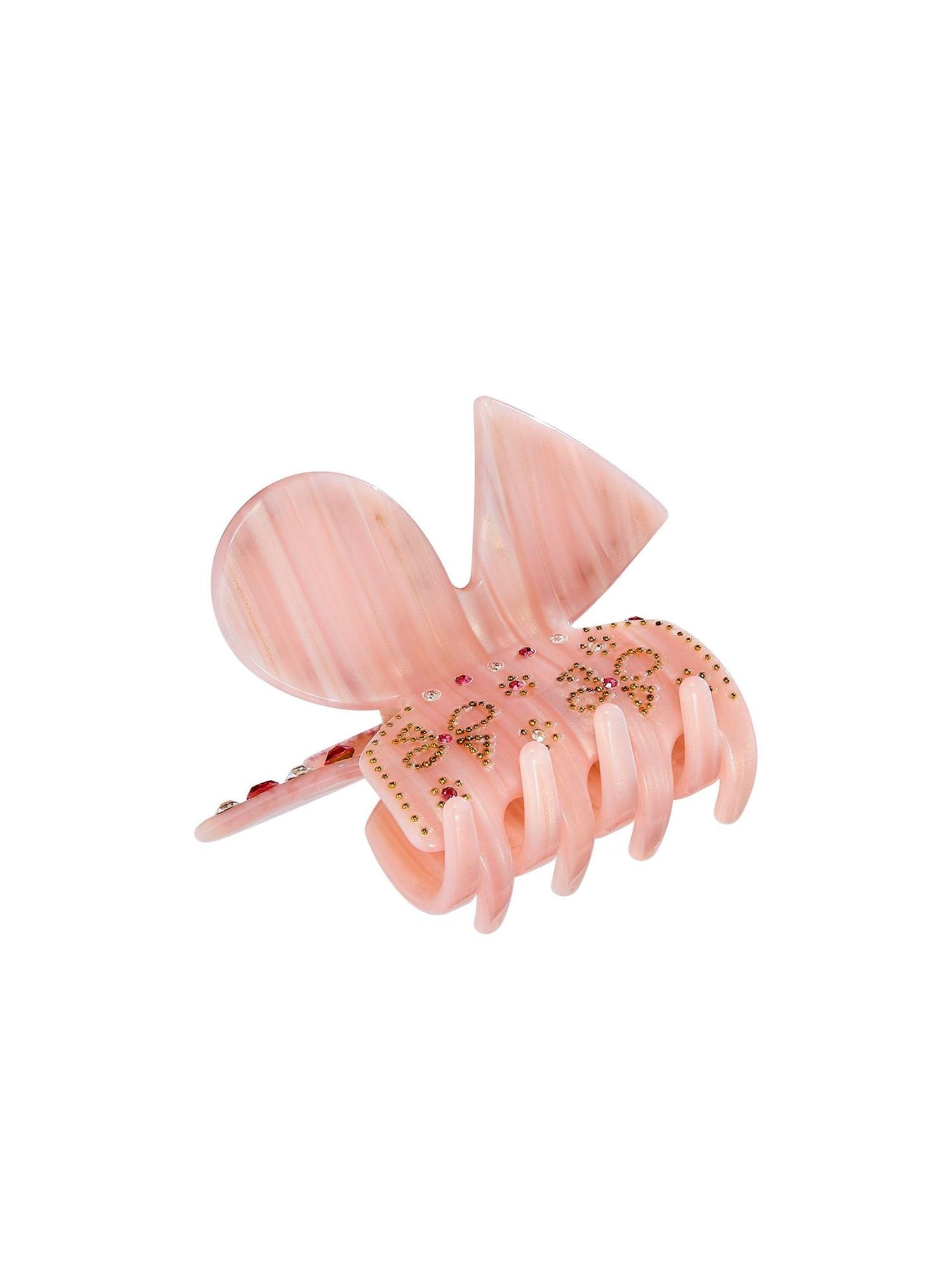 Chloe Crystal Butterfly Claw Clip (Pink)