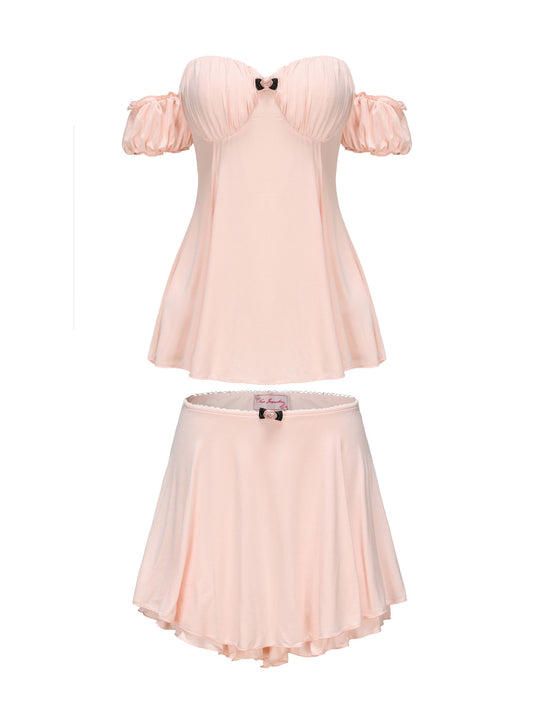 Heidi Top + Skirt (Light Pink) (Final Sale)