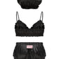 Isabella Silk Intimates Set (Black) (Final Sale)