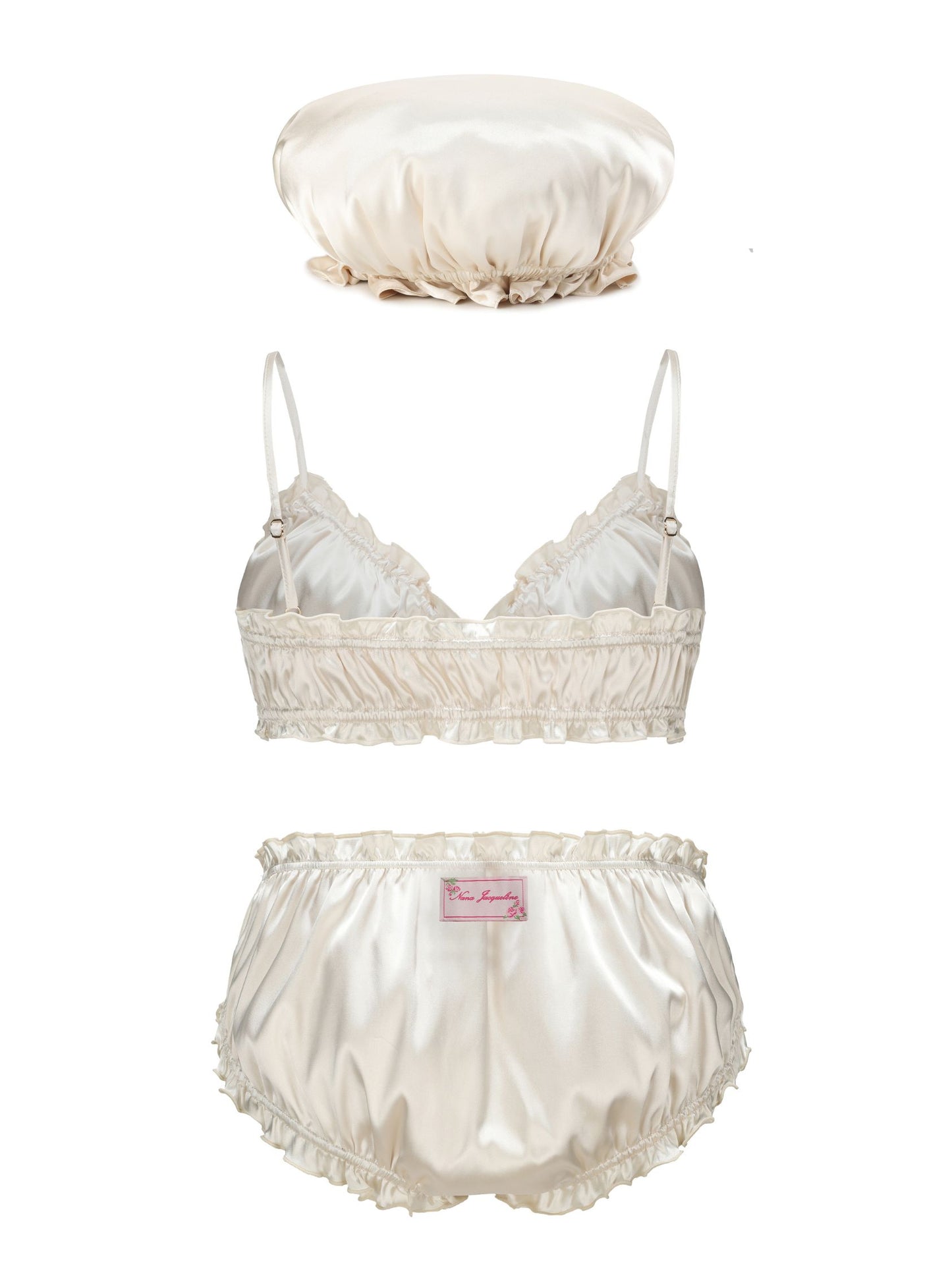 Isabella Silk Intimates Set (White) (Final Sale)