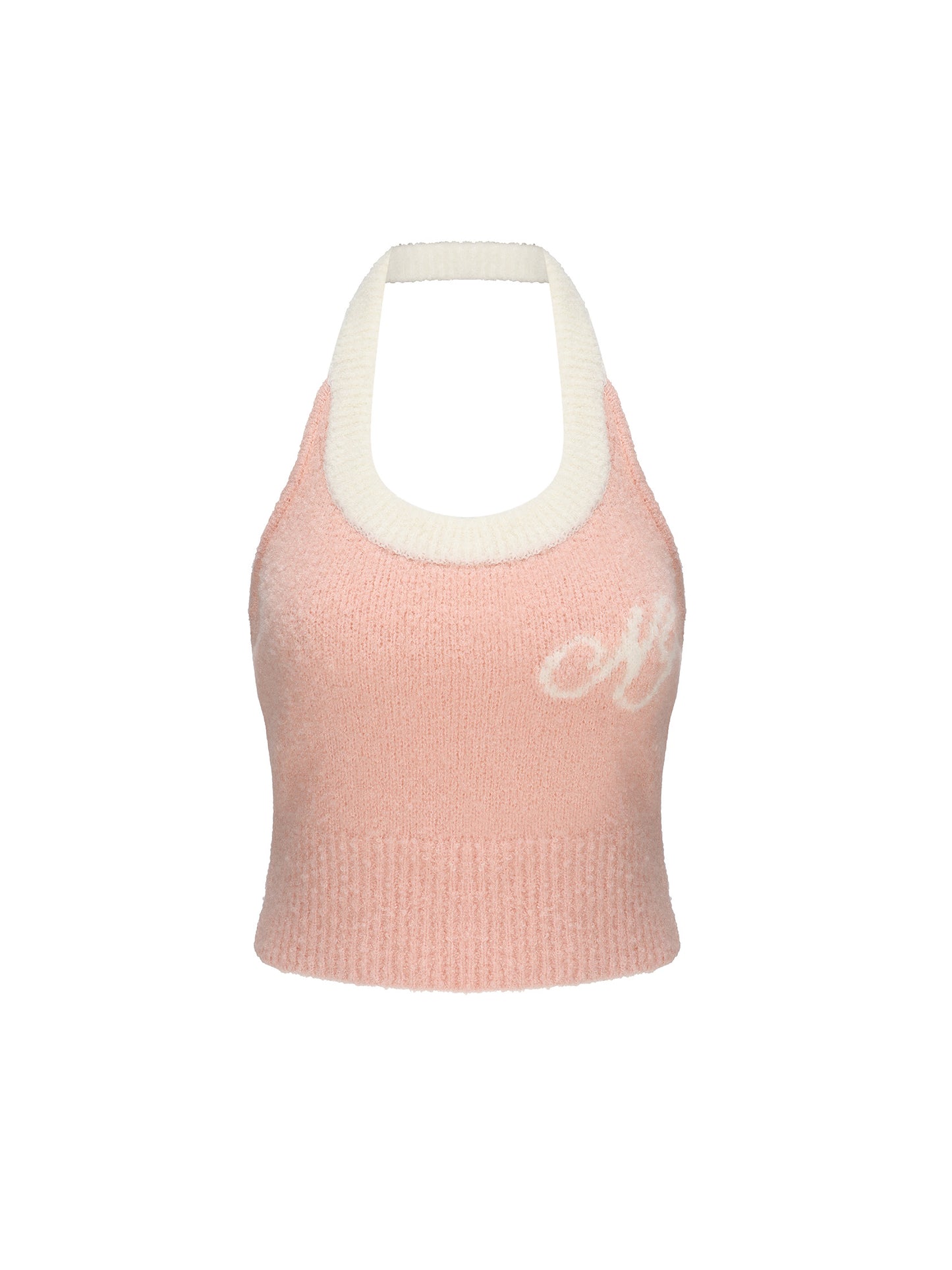 Macie Knit Halter Top (Light Pink) (Final Sale)