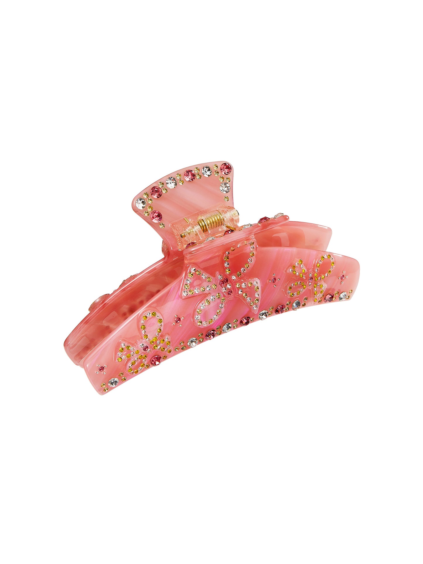 Bella Crystal Claw Clip (Pink)