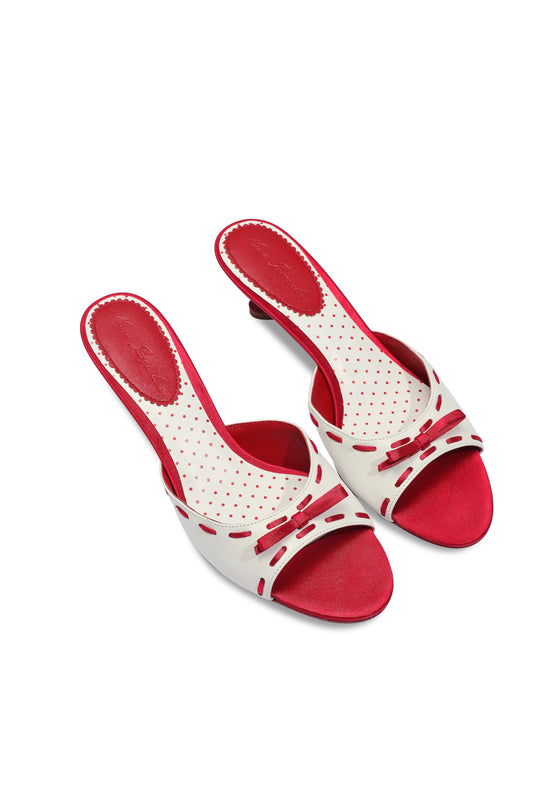 Paulina Bow Heels (Red) (Final Sale)