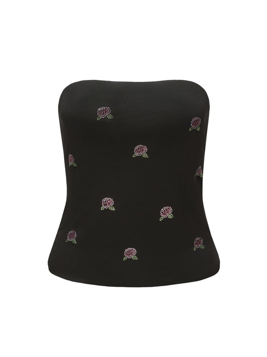 Rosana Embroidered Top (Black) (Final Sale)