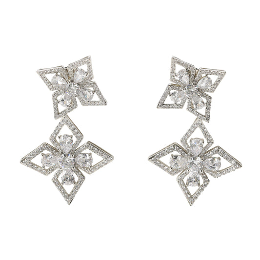 Laya Double Flower Earrings - Nana Jacqueline