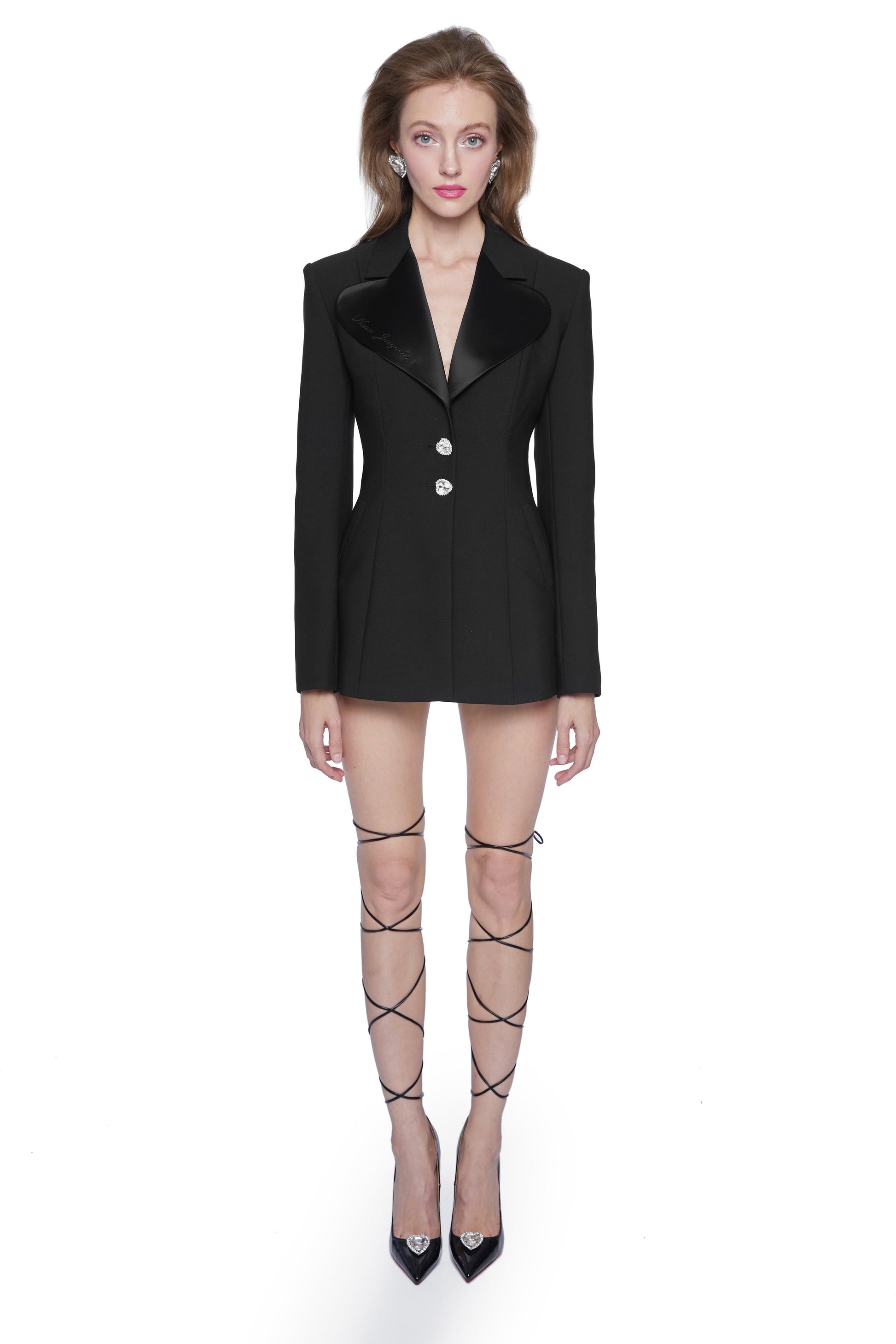 Black Quin Blazer Dress - Nana Jacqueline