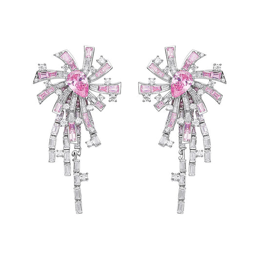 Candace Tassel Earrings (Pink) (Final Sale)