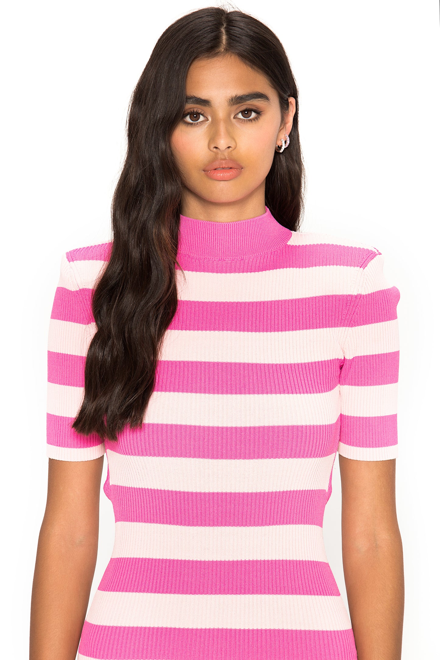 Madeline Knit Open Back Dress (Pink) (Final Sale)